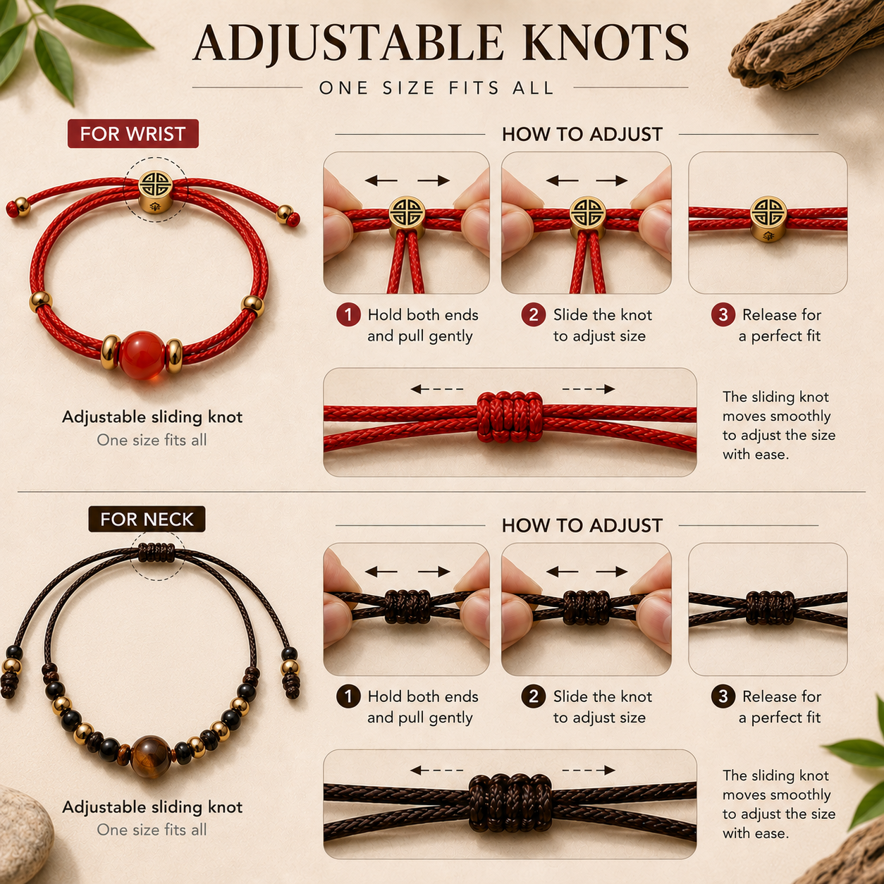 Zen Fortune Charm Set Bracelet + Neck Band | 30 DAYS MONEY BACK GURANTEE