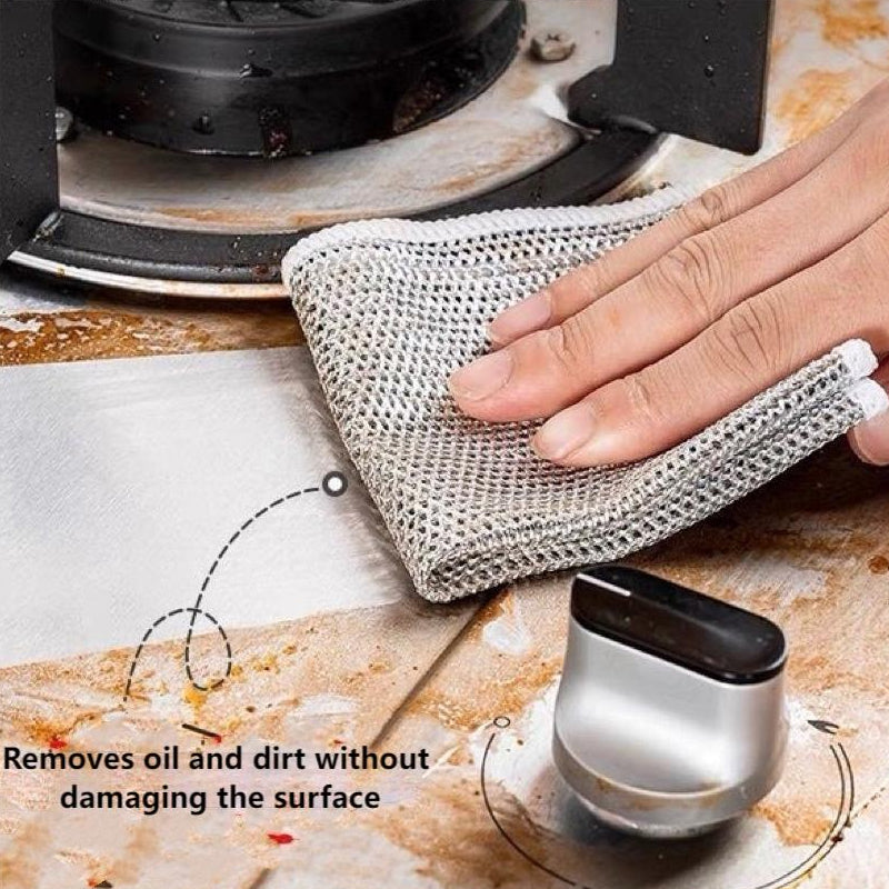 Multipurpose Wire Dishwashing Rags for Wet and Dry (Pack of 5)
